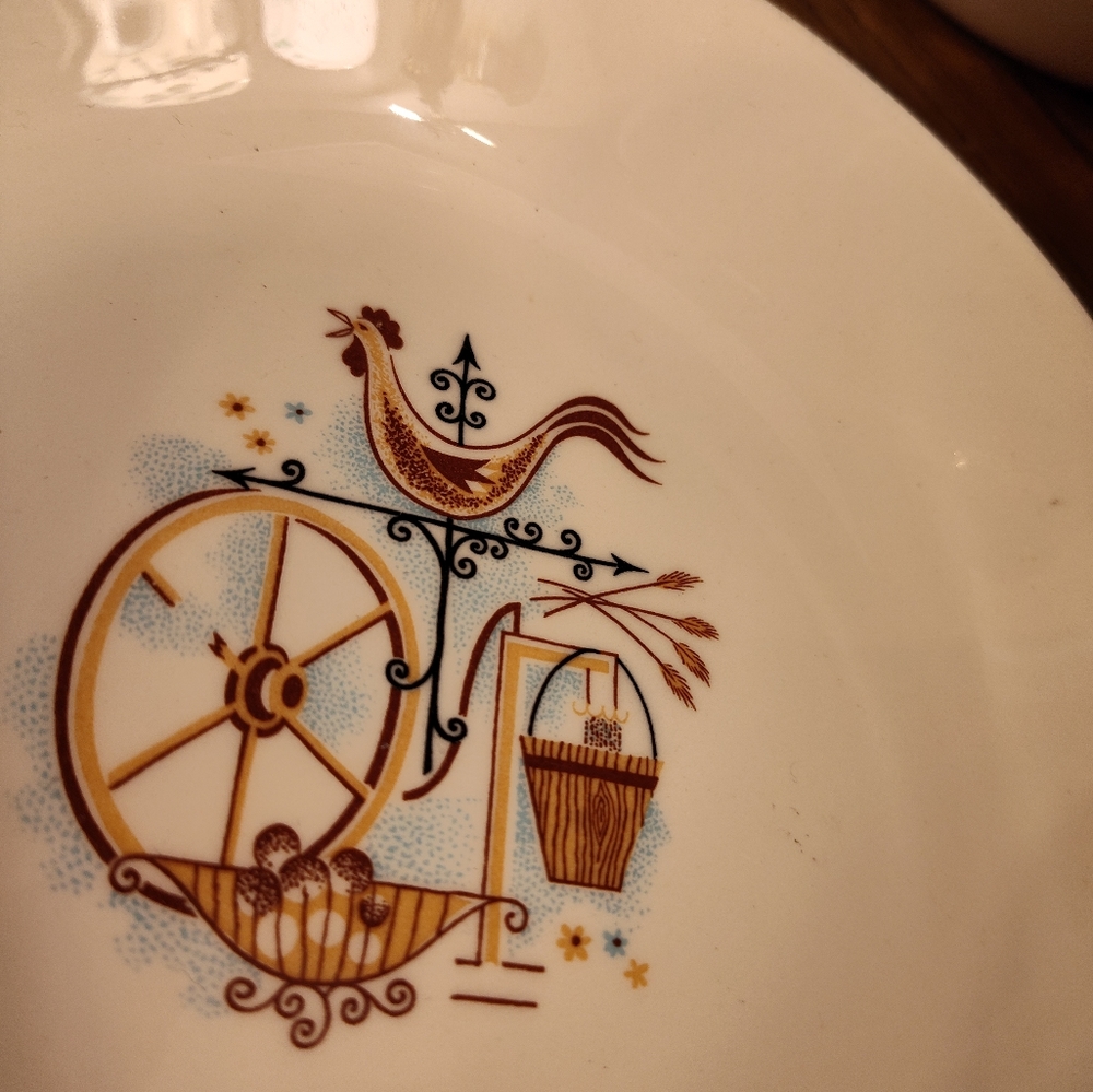Vintage TST Rooster Bowls 5-piece berry bowls/breakfast set